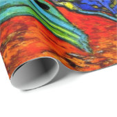 Papier Cadeau Irises, le célèbre tableau floral de Van Gogh (Coin rond)