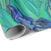 Papier Cadeau Irises par Van Gogh (Coin rond)