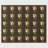 Papier Cadeau Irish Dance Soft Shoe Golden Christmas (Plat)