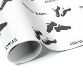 Papier Cadeau Irish Dance Soft Shoes et Hard Shoes Dance (Coin rond)