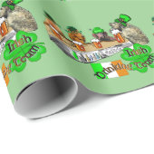 Papier Cadeau Irish Drinking Team St Patrick's Day (Coin rond)