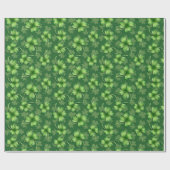 Papier Cadeau Irish Green Four Leaf Clover (Plat)