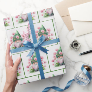 Papier Cadeau Irish Leprechaun Dans Le Jardin