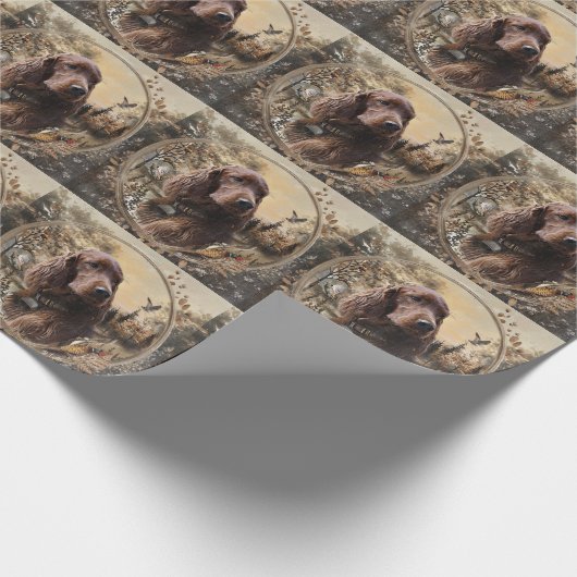 Papier Cadeau  Irish  Setter (Coin)