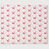Papier Cadeau Irish Setter Anniversaire (Plat)