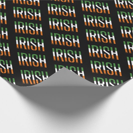 Papier Cadeau Irish St Patrick's Day Irlande Drapeau Shamrock Lu (Coin)