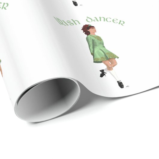 Papier Cadeau Irish Step Dancer (Coin rond)