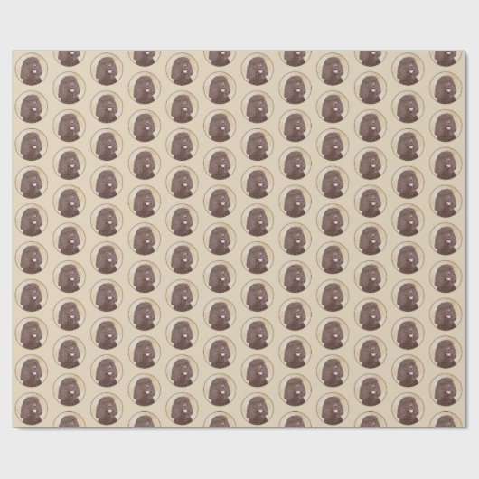 Papier Cadeau Irish Water Spaniel Peinture - Original Dog Art (Plat)