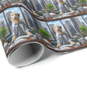 Papier Cadeau Irish Wolfhound Corporate (Coin rond)