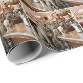 Papier Cadeau Irish Wolfhounds Sharing a Milkshake (Coin rond)