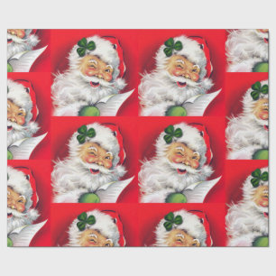Papier Cadeau Irlandais Père Noël, Noël irlandais, Irlande,