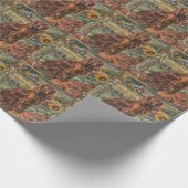 Papier Cadeau Irlandais Red Setter Chien Automne Moisson Thanksg (Coin)