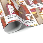 Papier Cadeau IRS Naughty List Holiday (Coin rond)