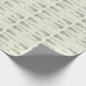 Papier Cadeau Isaïe 9:6 Christian Modern Script Pine Noël (Coin)