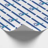 Papier Cadeau Israël | ÉTOILE DE DAVID | Drapeau israélien (Coin)