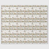 Papier Cadeau It Takes a Village Baby Shower Wrapping Paper (Plat)