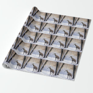 Papier Cadeau Italian Greyhound Qu'il neige Noël