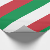 Papier Cadeau Italie Drapeau : Rouge Blanc Vert rayures (Coin)