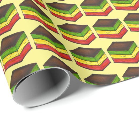 Papier Cadeau Italien arc-en-ciel 7 couches Cookie Noël (Coin rond)