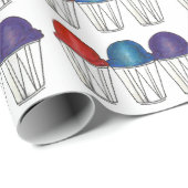 Papier Cadeau Italien Eau Rasée Glace Été Sno Cone (Coin rond)