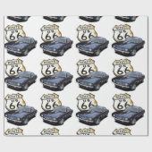 Papier Cadeau Itinéraire 66 Camaro (Plat)