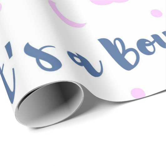 Papier Cadeau It's A Boy! (Coin rond)