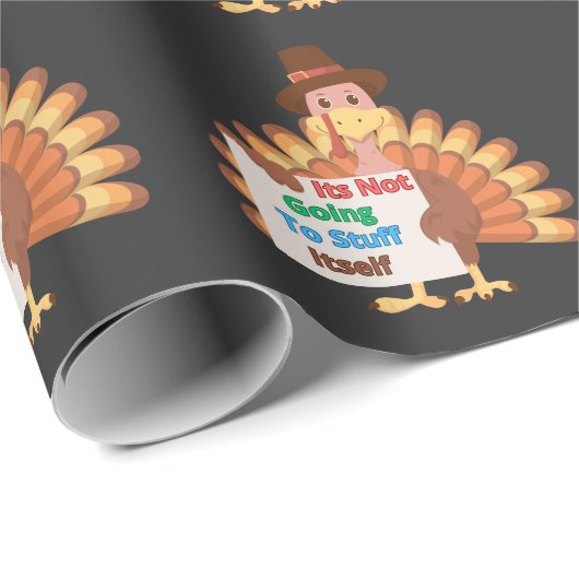 Papier Cadeau Its Not Going To Stuff Itself (Coin rond)