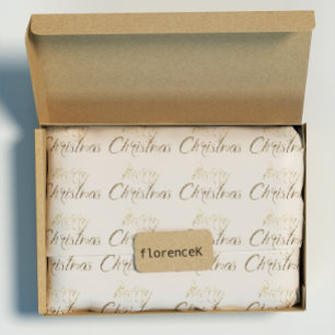 Papier Cadeau Ivoire de manuscrit de parties scintillantes d'or