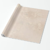 Papier Cadeau Ivoire et Grunge blanc Distressed Damask (Déroulé)