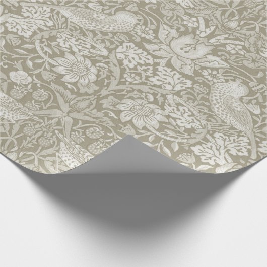 Papier Cadeau Ivory, Thief fraise, William Morris (Coin)