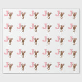 Papier Cadeau J est pour Jackalope (Plat)