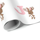 Papier Cadeau J est pour Jackalope (Coin rond)
