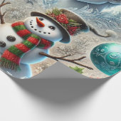 Papier Cadeau jack frost et snowman thème de noël 2 (Coin)