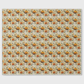 Papier Cadeau Jack-o-Ghost Jaune (Plat)