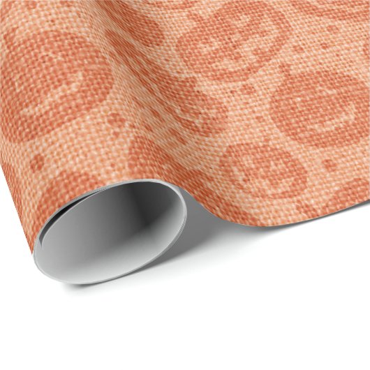 Papier Cadeau Jack-O-Lantern (Coin rond)