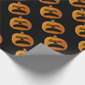 Papier Cadeau Jack o' Lantern Malheureux Face, Citrouille d'Hall (Coin)