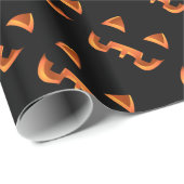 Papier cadeau Jack-O-Lantern Papier citrouille (Coin rond)