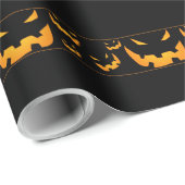 Papier Cadeau Jack-O-Lanternes de Halloween (Coin rond)