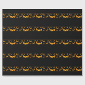 Papier Cadeau Jack-O-Lanternes de Halloween (Plat)