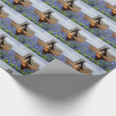 Papier Cadeau Jack Pompe À Huile Texas Au Coucher Du Soleil Sur  (Coin)