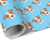 Papier Cadeau Jack Russell Chien (Coin rond)