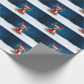 Papier Cadeau Jack Russell Terrier chien avec cadeaux de Noël (Coin)