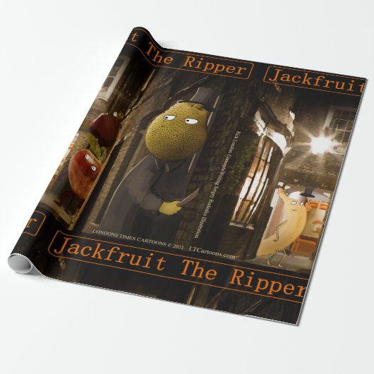 Papier Cadeau Jackfruit le Ripper Drôle Rick Londres (Déroulé)