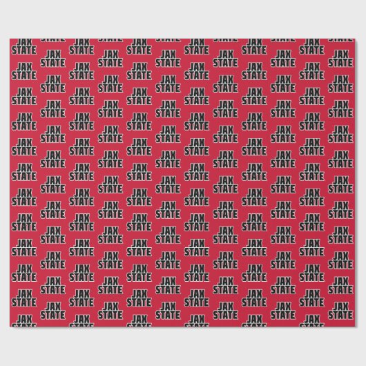 Papier Cadeau Jacksonville State University JAX STATE Bold Text (Plat)