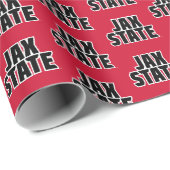 Papier Cadeau Jacksonville State University JAX STATE Bold Text (Coin rond)