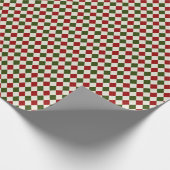 Papier Cadeau Jacquard blanc rouge et vert Imprimer Noël (Coin)