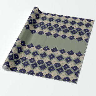 Papier Cadeau Jacquard fair isle continu motif design abstrait,