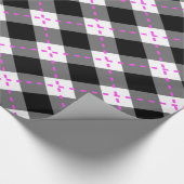 Papier Cadeau Jacquard noir/rose (Coin)