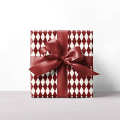 Papier Cadeau Jacquard rouge et blanc Festive Noël moderne