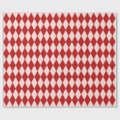 Papier Cadeau Jacquard rouge et rose Festive Noël moderne (Plat)